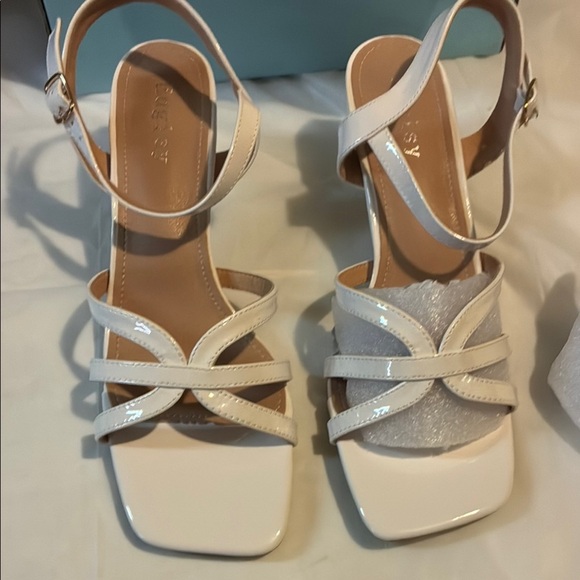 ASOS White Strappy Heels with Bow Detail - Picture 2 of 6